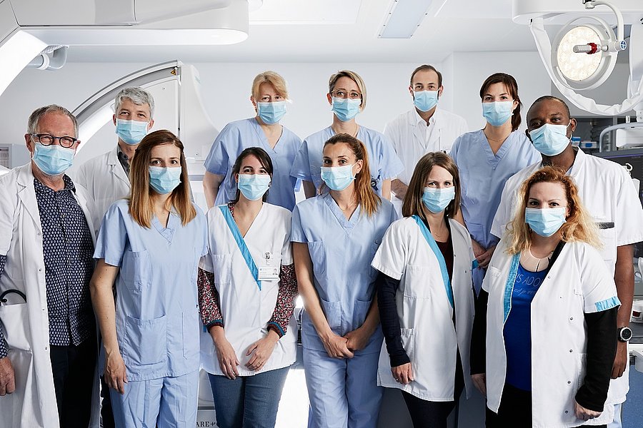 Equipe du service de cardiologie à l'EHC